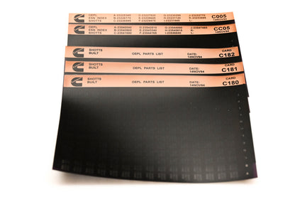 Cummins C005, CC05, C182 1994 Shotts OEPL Parts List & ESN Index Lot Of 5 Microfiche NOS