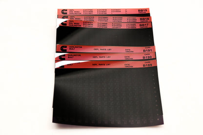 Cummins B189, BB17, BB19 1994 Darlington OEPL Parts List & ESN Index Lot Of 6 Microfiche NOS