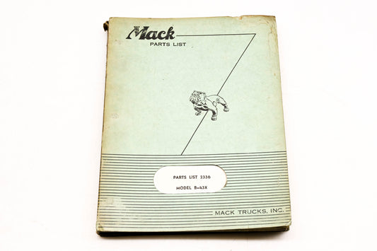 Mack 2336 1955 Model B-43X Parts List Manual