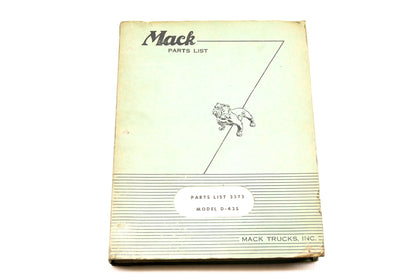 Mack 2375 1956 Model D-42S Parts List Manual