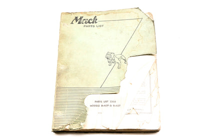 Mack 2205 1953 Model B-42P B-42T Parts List Manual