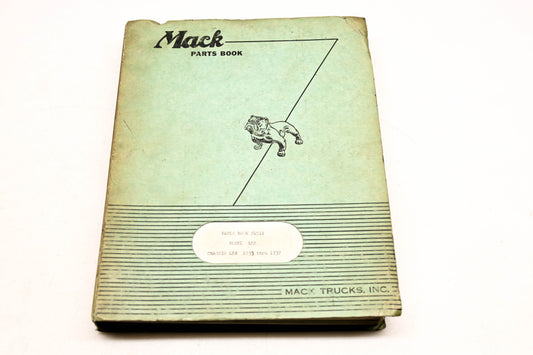 Mack 2511 1958 Model LRX Chassis 1733-1737 Parts List Manual