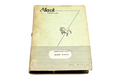 Mack 2385 1956 Model B-421S Parts List Manual
