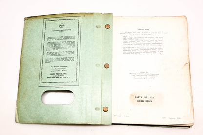 Mack 2203 1954 Model B30-S Parts List Manual
