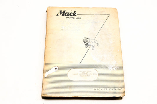 Mack 2015 1951 Model LR1S1167D - 1171D Parts List Manual