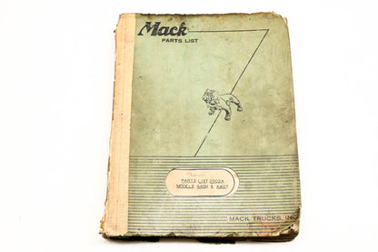 Mack 2002A 1951 Model A40H A40T Parts List Manual