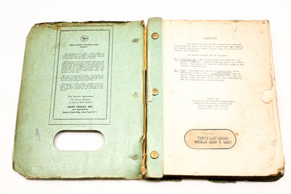 Mack 2002A 1951 Model A40H A40T Parts List Manual