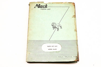 Mack 2337 1955 Model B-43S Parts List Manual