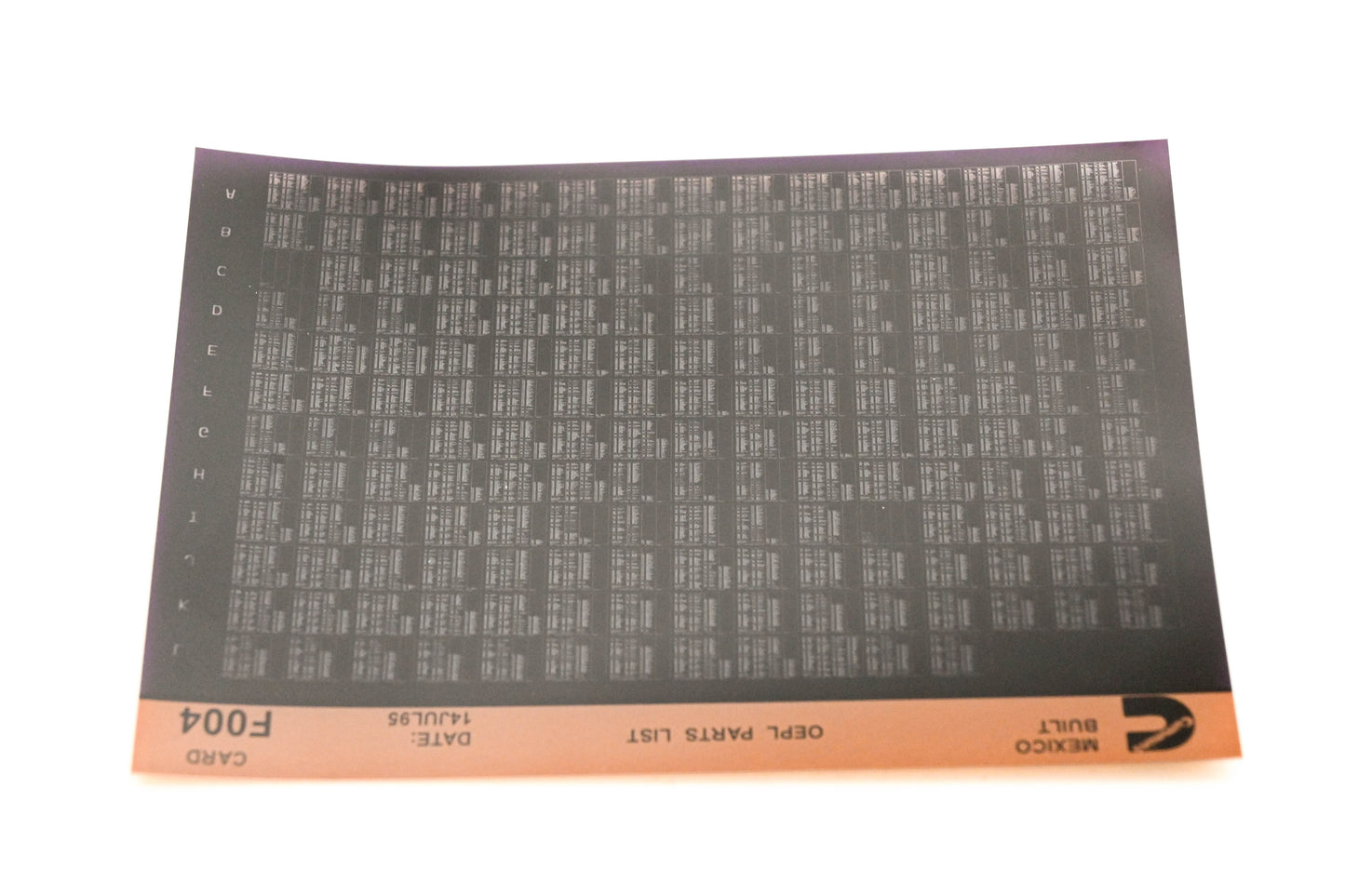 Cummins F004 1995 Mexico OEPL Parts List Microfiche NOS