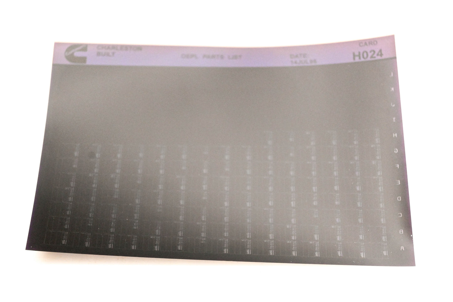 Cummins H024 1995 Charleston OEPL Parts List Microfiche NOS