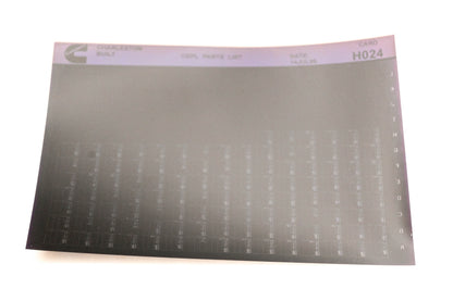 Cummins H024 1995 Charleston OEPL Parts List Microfiche NOS