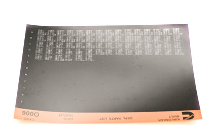 Cummins O006 1995 Kirloskar Parts List Microfiche NOS