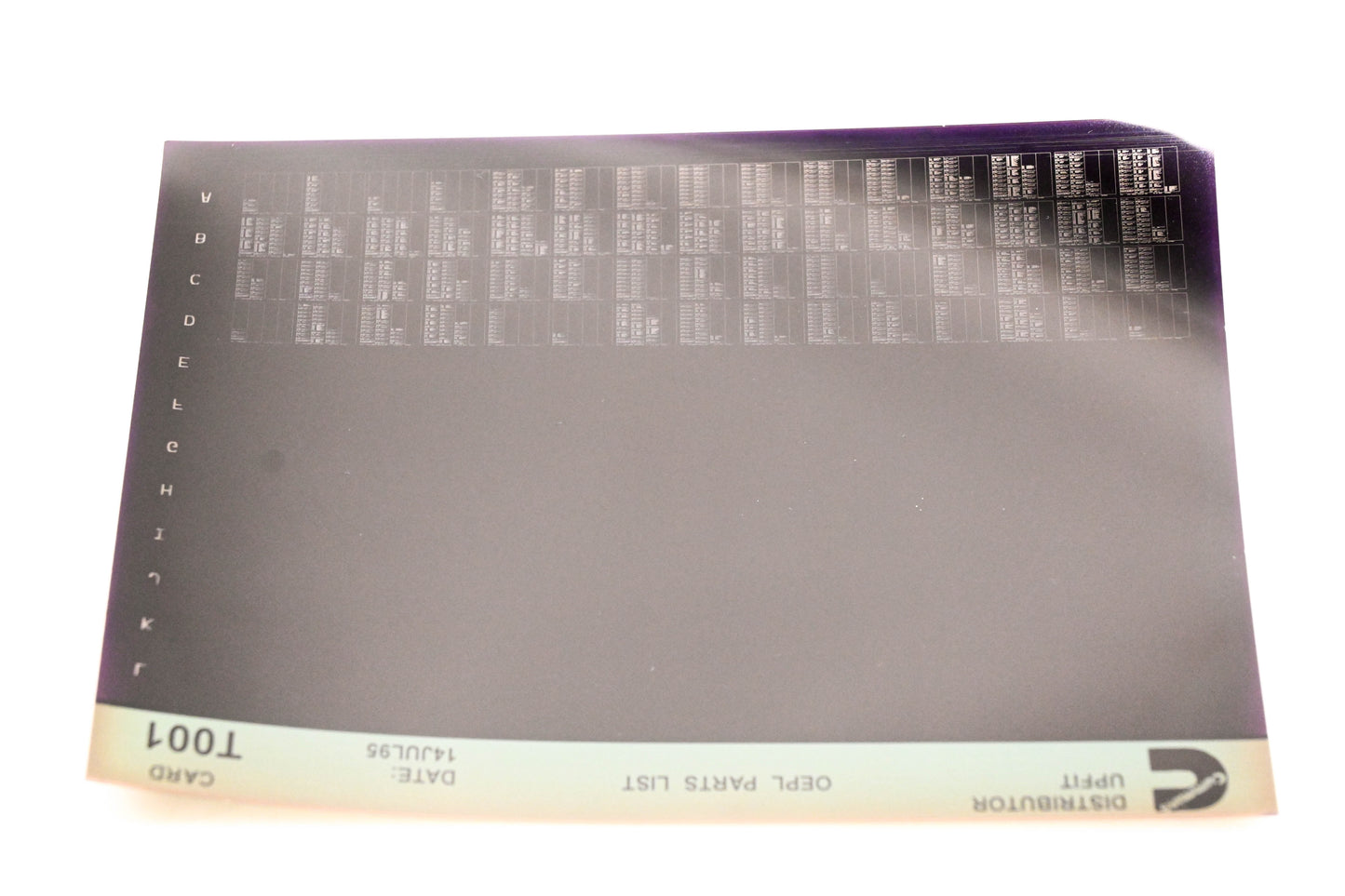 Cummins T001 1995 Distributor Upfit OEPL Parts List Microfiche NOS