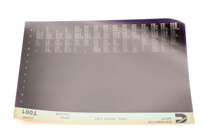 Cummins T001 1995 Distributor Upfit OEPL Parts List Microfiche NOS