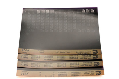 Cummins V002, V013, V015 1995 Columbus Midrange OEPL Parts List & ESN Index Lot Of 4 Microfiche NOS