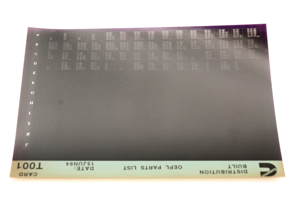 Cummins T001 1994 Distribution Built OEPL Parts List Microfiche NOS