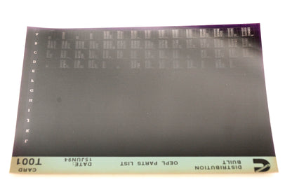 Cummins T001 1994 Distribution Built OEPL Parts List Microfiche NOS