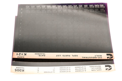 Cummins K005, K121 1994 CIC Industrial OEPL Parts List & ESN Index Lot of 2 Microfiche NOS