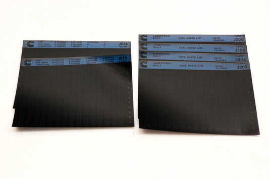 Cummins J023, J203, J206 1994 Jamestown OEPL Parts List & ESN Index Lot Of 6 Microfiche NOS