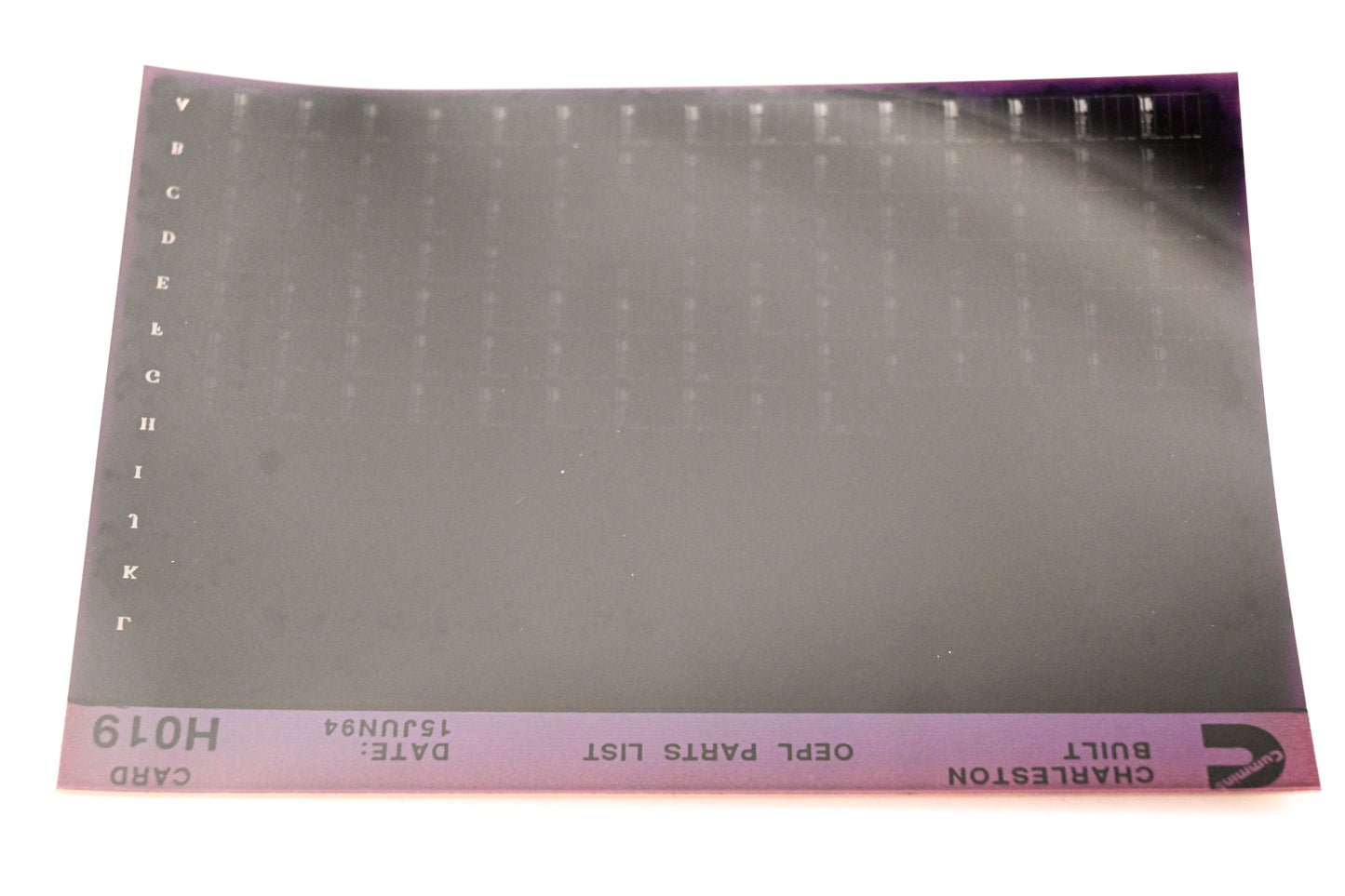 Cummins H019 1994 Charleston OEPL Parts List Microfiche NOS