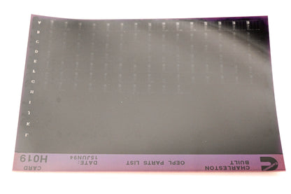 Cummins H019 1994 Charleston OEPL Parts List Microfiche NOS