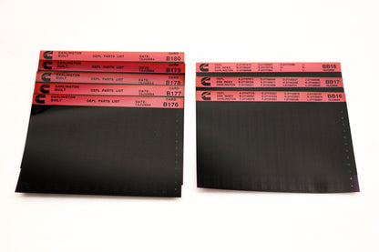 Cummins BB16, B176, B180 1994 Darlington OEPL Parts List & ESN Index Lot Of 8 Microfiche NOS