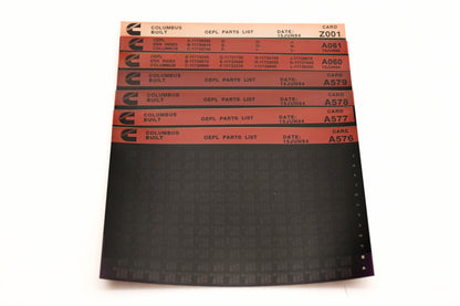 Cummins A060, Z001, A579 1994 Columbus OEPL Parts List & ESN Index Lot Of 7 Microfiche NOS