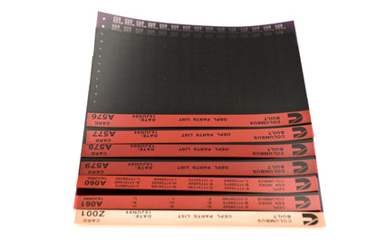 Cummins A060, Z001, A579 1994 Columbus OEPL Parts List & ESN Index Lot Of 7 Microfiche NOS