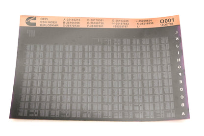 Cummins O001 1996 Kirloskar OEPL ESN Index Microfiche NOS