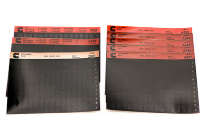 Cummins A069, A683, Z001 1996 Columbus OEPL Parts List & ESN Index Lot Of 8 Microfiche NOS