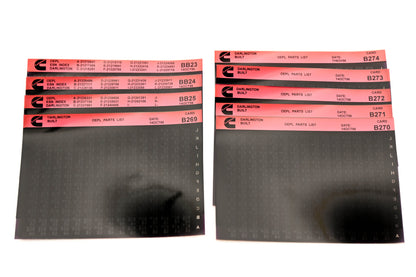 Cummins BB23, B269, B274 1996 Darlington OEPL Parts List & ESN Index Lot Of 9 Microfiche NOS