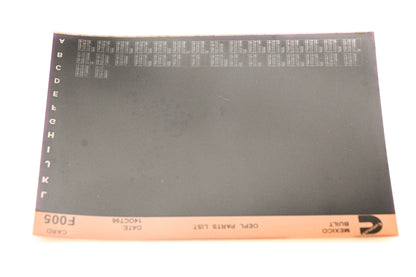 Cummins F005 1996 Mexico OEPL Parts List Microfiche NOS