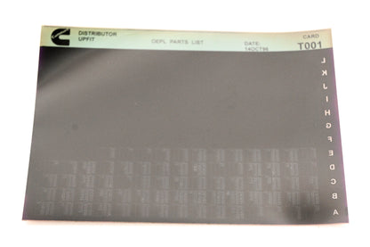 Cummins T001 1996 Distributor Upfit OEPL Parts List Microfiche NOS
