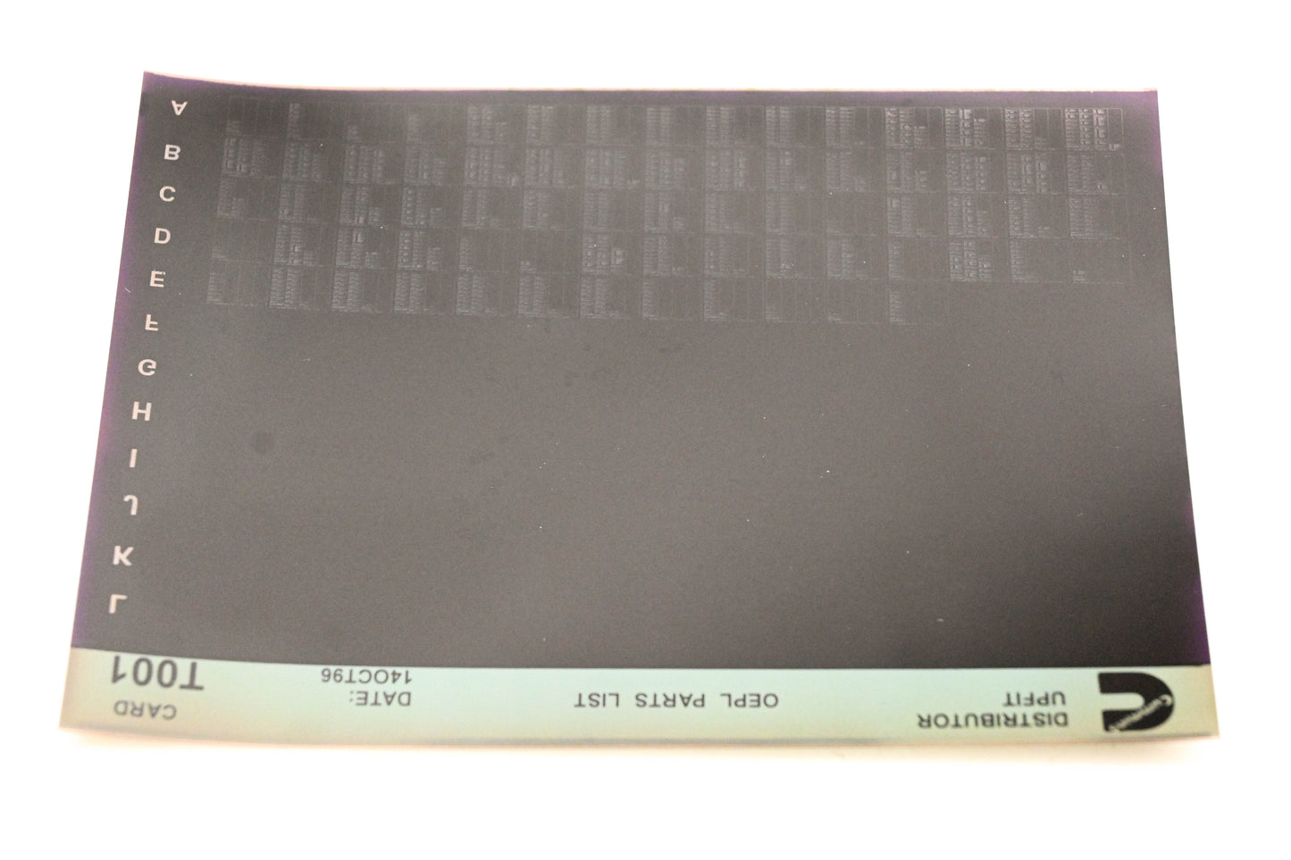Cummins T001 1996 Distributor Upfit OEPL Parts List Microfiche NOS
