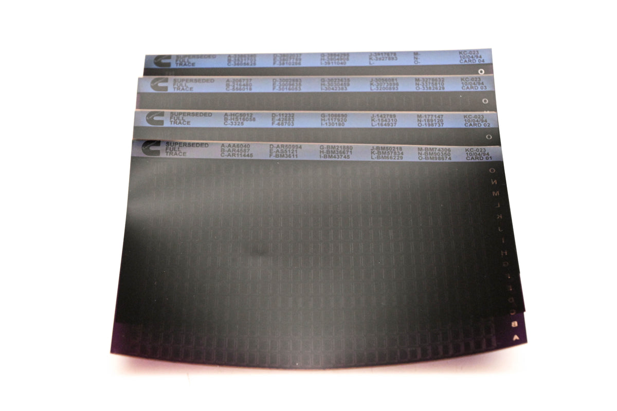 Cummins XY019-114 1994 KC-023 Superseded Full Trace Lot Of 4 Microfiche NOS