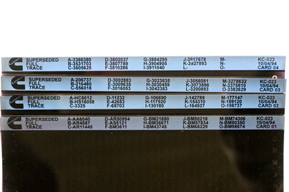 Cummins XY019-114 1994 KC-023 Superseded Full Trace Lot Of 4 Microfiche NOS