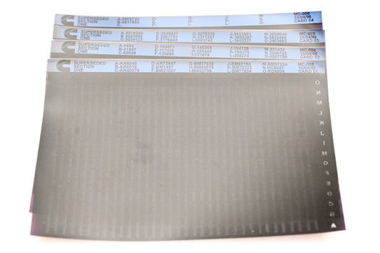 Cummins XY019-115 1996 MC-009 Superseded Section Two Lot of 4 Microfiche NOS