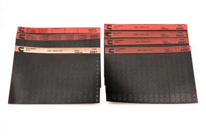 Cummins A069, A680, Z001 1996 Columbus OEPL Parts List & ESN Index Lot Of 7 Microfiche NOS