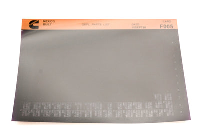 Cummins F005 1996 Mexico OEPL Parts List Microfiche NOS