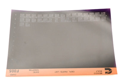 Cummins F005 1996 Mexico OEPL Parts List Microfiche NOS