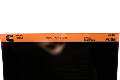 Cummins F005 1996 Mexico OEPL Parts List Microfiche NOS