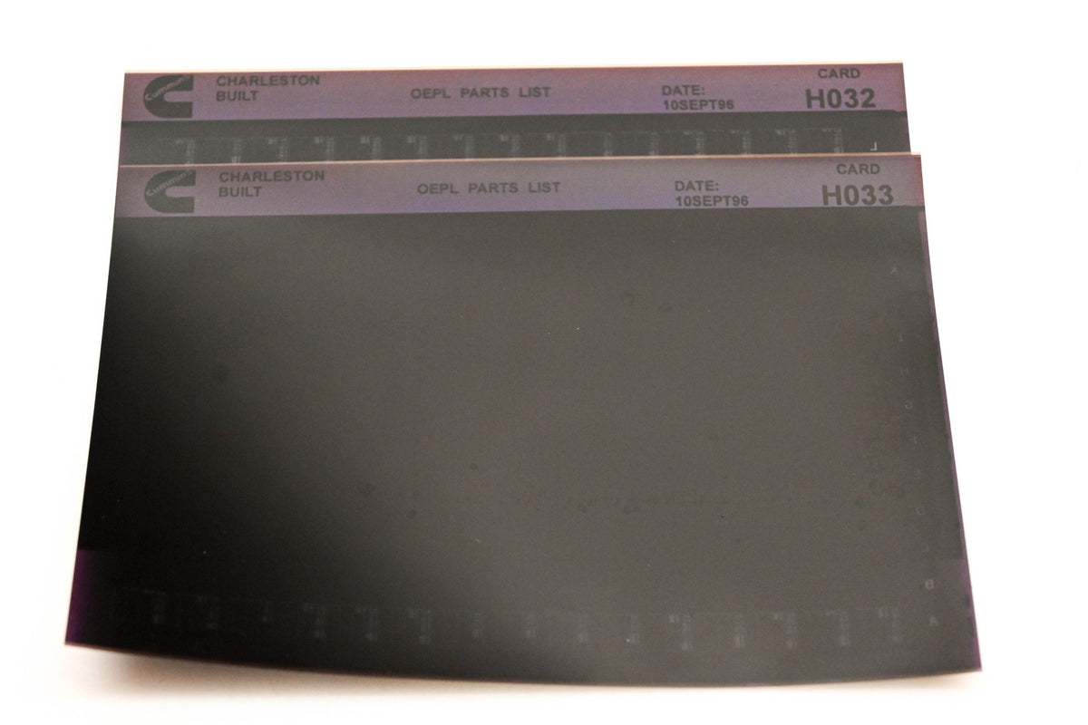 Cummins H032, H033 1996 Charleston OEPL Parts List Lot of 2 Microfiche NOS