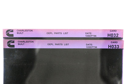 Cummins H032, H033 1996 Charleston OEPL Parts List Lot of 2 Microfiche NOS