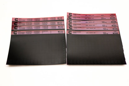 Cummins M130, M395, M400 1996 Consolidated Diesel OEPL Parts List & ESN Index Lot Of 10 Microfiche NOS