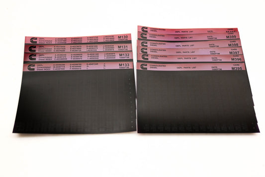Cummins M130, M395, M400 1996 Consolidated Diesel OEPL Parts List & ESN Index Lot Of 10 Microfiche NOS
