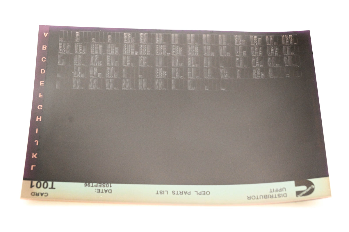 Cummins T001 1996 Distributor Upfit OEPL Parts List Microfiche NOS