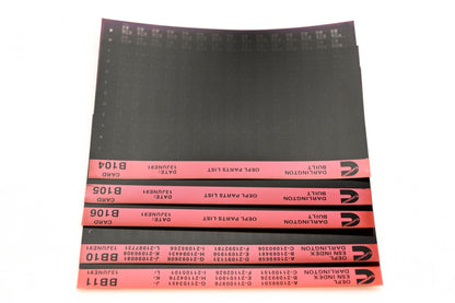 Cummins BB10, B104, B106 1991 Darlington OEPL Parts List & ESN Index Lot Of 5 Microfiche NOS
