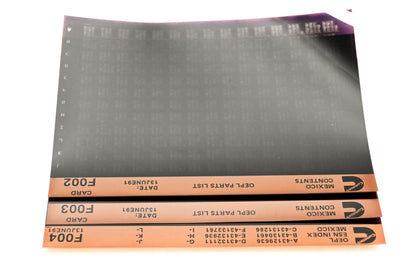 Cummins F002, F003, F004 1991 Mexico Parts List & ESN Index Lot Of 3 Microfiche NOS