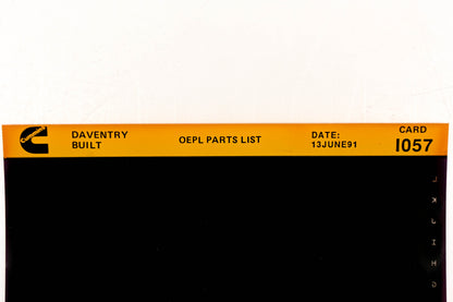 Cummins I057 1991 Daventry OEPL Parts List Microfiche NOS