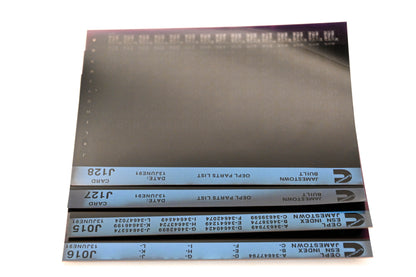 Cummins J015, J127, J128 1991 Jamestown OEPL Parts List & ESN Index Lot Of 4 Microfiche NOS